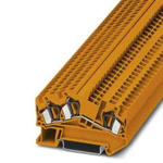 Phoenix Contact STS 4 Series Orange Feed Through Terminal Block, 0.08 → 6mm², Spring Clamp Termination, ATEX,