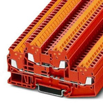 Phoenix Contact QTTCB Series Red Double Level Terminal Block, Quick Connect Termination