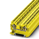 Phoenix Contact ST 4 Series Yellow Feed Through Terminal Block, 0.08 → 6mm², Spring Clamp Termination, ATEX,