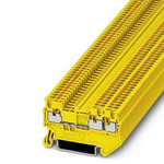 Phoenix Contact PT 1,5 Series Yellow Feed Through Terminal Block, 0.14 → 1.5mm², Push In Termination, ATEX, IECEx