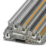 Phoenix Contact Grey DIN Rail Terminal Block, 0.14 → 4mm², Push In Termination