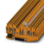 Phoenix Contact ST Series Orange Knife Disconnect Terminal Block, Spring Clamp Termination