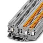 Phoenix Contact QTCU 1,5 Series Grey Feed Through Terminal Block, 0.25 → 1.5mm², Quick Connect Termination,