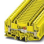 Phoenix Contact UT Series Yellow Disconnect Terminal Block, Screw Termination