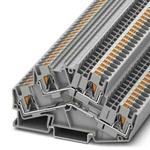 Phoenix Contact PTTBS Series Grey Double Level Terminal Block, Push In Termination