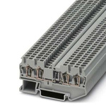 Phoenix Contact ST Series Grey DIN Rail Terminal Block, Spring Clamp Termination