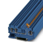 Phoenix Contact ST Series Blue DIN Rail Terminal Block, Spring Clamp Termination