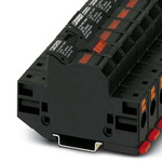 Phoenix Contact PT 10 Series Black Fused DIN Rail Terminal, 10mm², Single-Level