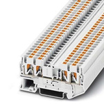 Phoenix Contact PT 2 Series White Component Terminal Block, 4mm², Push In Termination, ATEX, IECEx