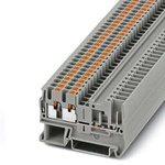 Phoenix Contact PT 2 Series Grey Component Terminal Block, 4mm², Push In Termination