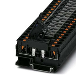 Phoenix Contact PTC 4 Series Black Fused DIN Rail Terminal, 6mm², Single-Level