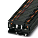 Phoenix Contact PTC 4 Series Black Fused DIN Rail Terminal, 6mm², Single-Level