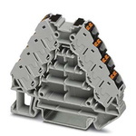 Phoenix Contact PTRV 4-PV /BK Series Grey DIN Rail Terminal Block, 0.14 → 2.5mm², Push In Termination