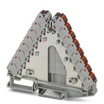 Phoenix Contact PTRVB 8-PV /RD Series Grey DIN Rail Terminal Block, 0.14 → 2.5mm², Push In Termination