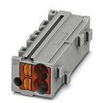Phoenix Contact 5/80-3 /BU 19Z, PTMC 1 Series Grey DIN Rail Terminal Block, 0.14 → 2.5mm², Push In Termination