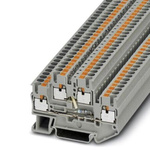 Phoenix Contact PTTB 2.5-LA 230 Series Grey Double Level Terminal Block, 0.14 → 4mm², Push In Termination