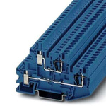 Phoenix Contact STTBU 4 Series Blue Feed Through Terminal Block, 0.08 → 6mm², Spring Cage Termination