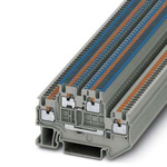 Phoenix Contact PTTB 1.5/S-L/N Series Grey Double Level Terminal Block, 0.14 → 1.5mm², Push In Termination