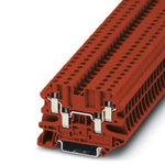 Phoenix Contact UT 4 - QUATTRO Series Red Feed Through Terminal Block, 0.14 → 6mm², Screw Termination, ATEX,