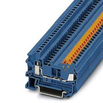 Phoenix Contact 5, QTCU 1 Series Blue Feed Through Terminal Block, 0.25 → 1.5mm², Screw Termination, ATEX
