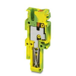 Phoenix Contact 5/1-M GNYE, PP-H 2 Series Green/Yellow Combi Plug, 4mm², Push In Termination