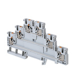 Rockwell Automation 1492-P Series Grey DIN Rail Terminal Block