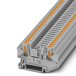 Phoenix Contact PTV Series Grey Disconnect Terminal Block, Push In Termination