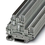 Phoenix Contact UTTB 2 Series Grey Double Level Terminal Block, 0.14 → 4mm², Screw Termination