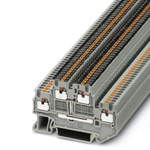 Phoenix Contact PTTB 1.5/S-PV Series Grey Double Level Terminal Block, 0.14 → 1.5mm², Push In Termination, ATEX,
