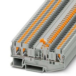 Phoenix Contact PT 2 Series Grey Component Terminal Block, 4mm², Push In Termination