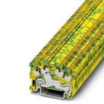 Phoenix Contact PTS 1.5/S-QUATTRO-PE Series Earth Terminal Block, 0.14 → 1.5mm², Push In Termination, ATEX, IECEx