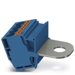 Phoenix Contact AGK PT Series Blue DIN Rail Terminal Block, 10mm², Single-Level, Push In Termination