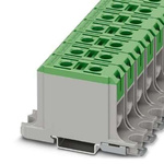 Phoenix Contact UBAL Series Green DIN Rail Terminal Block, 50mm², Single-Level, Screw Termination