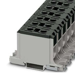Phoenix Contact UBAL 50 BK Series Black DIN Rail Terminal Block, 50mm², Single-Level, Screw Termination
