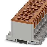 Phoenix Contact UBAL Series Brown DIN Rail Terminal Block, 50mm², Single-Level, Screw Termination