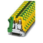 Siemens 8WH1201 Series Green/Yellow DIN Rail Terminal Block, Single-Level, Screw Termination