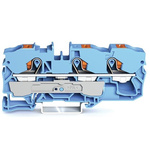 Wago TOPJOB S, 2210 Series Blue Feed Through Terminal Block, 10mm², Single-Level, Push-In Cage Clamp Termination, ATEX,