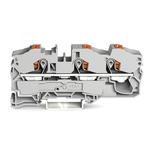 Wago TOPJOB S, 2216 Series Grey Feed Through Terminal Block, 16mm², Single-Level, Push-In Cage Clamp Termination, ATEX,