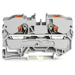 Wago TOPJOB S, 2210 Series Grey Feed Through Terminal Block, 10mm², Single-Level, Push-In Cage Clamp Termination, ATEX,
