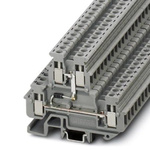 Phoenix Contact MBKKB Series Grey Feed Through Terminal Block, Double-Level, Screw Termination