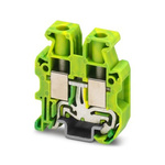 Phoenix Contact Green, Yellow Earth Terminal Block, 2-Level, Screw Termination