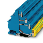Phoenix Contact VIOK 1.5-3D/PE-EXBU Series Blue Terminal Block, 2.5mm², Triple-Level, Screw Termination