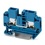 Phoenix Contact XTV 6 BU Series Blue Feed Through Terminal Block, 6mm², Single-Level, Push In Termination