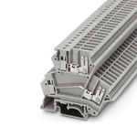 Phoenix Contact UKK 4-FS Series Grey Feed Through Terminal Block, 4mm², 1-Level, Screw Termination