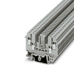 Phoenix Contact UDK 4-TG Series Grey Disconnect Terminal Block, 4mm², Single-Level, Screw Termination