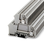 Phoenix Contact UXKK 4 Series Grey Feed Through Terminal Block, 4mm², 2-Level, Screw Termination