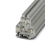 Phoenix Contact UKK 5-2DIO/UL-O/UL-UR Series Grey Component Terminal Block, 4mm², 2-Level, Screw Termination