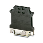 Phoenix Contact USLKG 4 BK/BK Series Black Terminal Block, 4mm², Single-Level, Screw Termination