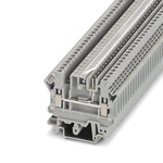 Phoenix Contact UK 3D-MSTBV-5.08 Series Grey Feed Through Terminal Block, 4mm², 1-Level, Plug In, Screw Termination