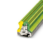 Phoenix Contact USLKG 1.5 N Series Green, Yellow Earth Modular Terminal Block, 1.5mm², 1-Level, Screw Termination